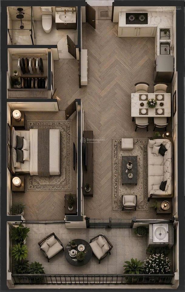Bán căn hộ sân vườn 1pn+ 53,3m2 tầng trung đông namtts chỉ 2,4xtỷhỗ trợ vay 70% miễn gốc lãi 30th