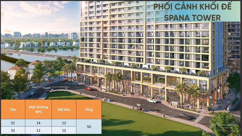 Tài sản hiếm tạo dòng tiền shophouse khối đế spana tower chính thức mở bán  giá chỉ 6x triệu/m2
