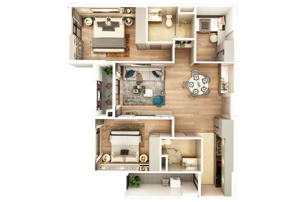 View công viên đẹp moonlight 2  căn hộ 2pn+ 79,7m chuẩn sống xanh mỗi ngày!