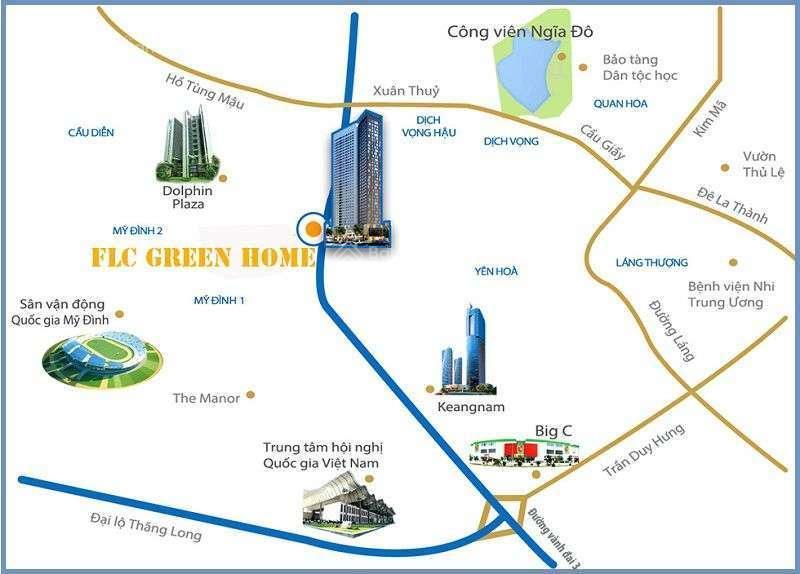 Flc green home căn 2pn 61m2 trung tâm mỹ đình chỉ 4 tỷ