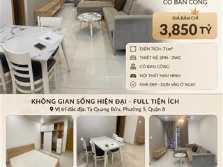 Có sổ hồng cầm tay 71m² 2pn 2wc 3t850