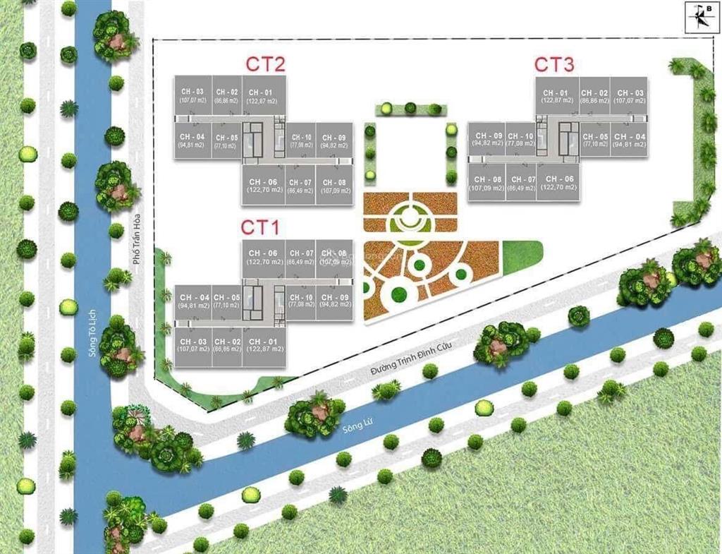 Bán chcc x2 đại kim, 5,9 tỷ, 77m2, 3pn ,2wc đã có sổ ,nội thất đẹp view hồ định công
