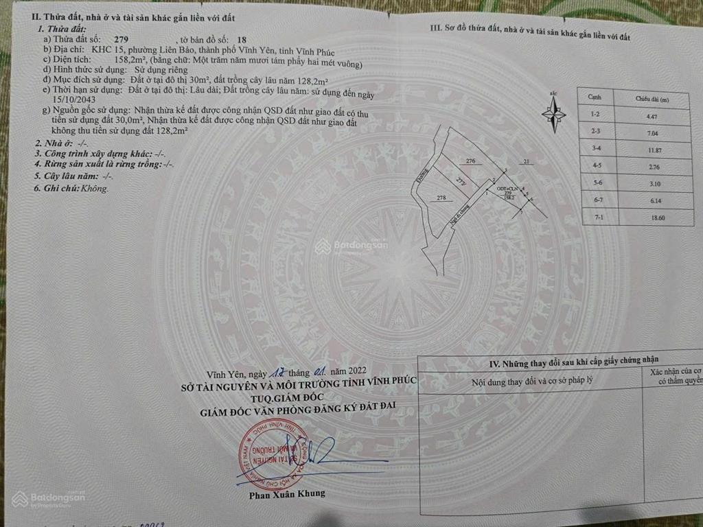 Ngay tại liên bảo, vĩnh yên, vĩnh phúc chỉ 1,8xxx sở hữu ngay 158m2 hàng cực hiếm
 vị trí đẹp cá