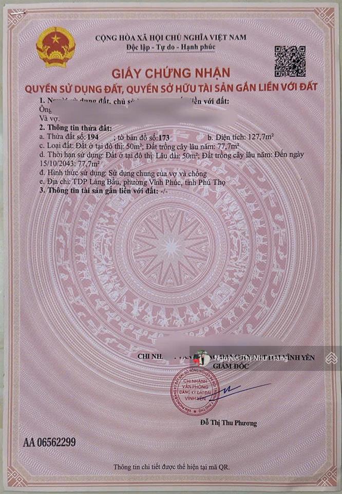 Nhà 3 tầng mới 100% lô góc liên bảo, vĩnh yên diện tích 127m mt 8m, lô góc 2 mặt tiền cự