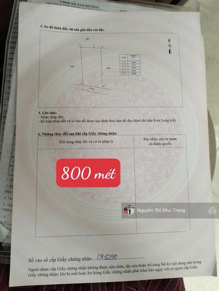 Siêu phẩm 800m gần tp vĩnh yên mặt tiền gần 19m cực hiếm! * diện tích 800m (100m thổ