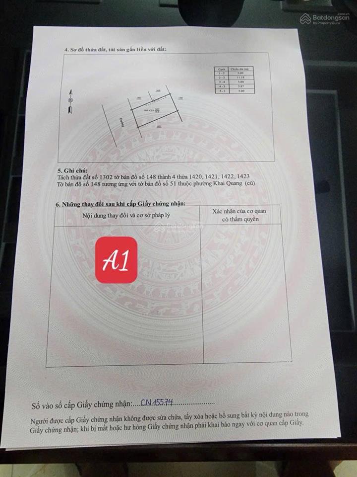 Hàng độc quyền chỉ 1 tỷ 3xx triệu có ngay lô a1 mậu lâm  khai quang  vĩnh yên  vĩnh phúc !