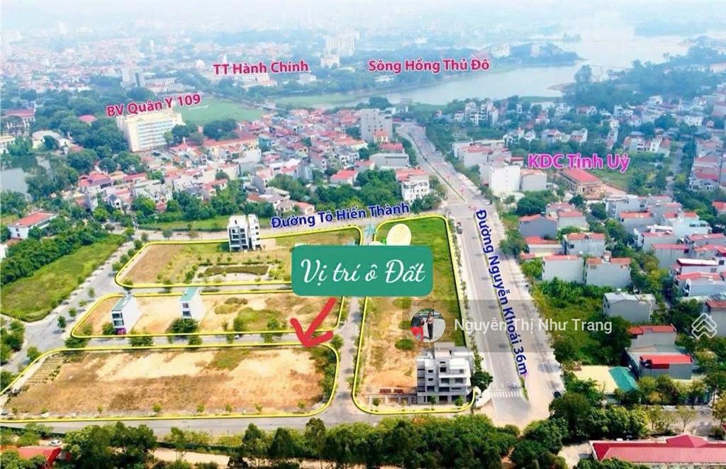 Lô đất trung tâm kdc tỉnh ủy, vĩnh yên, vĩnh phúc vị trí đẹp hiếm có dt 95m, mặt tiền 5m, nằm ngay