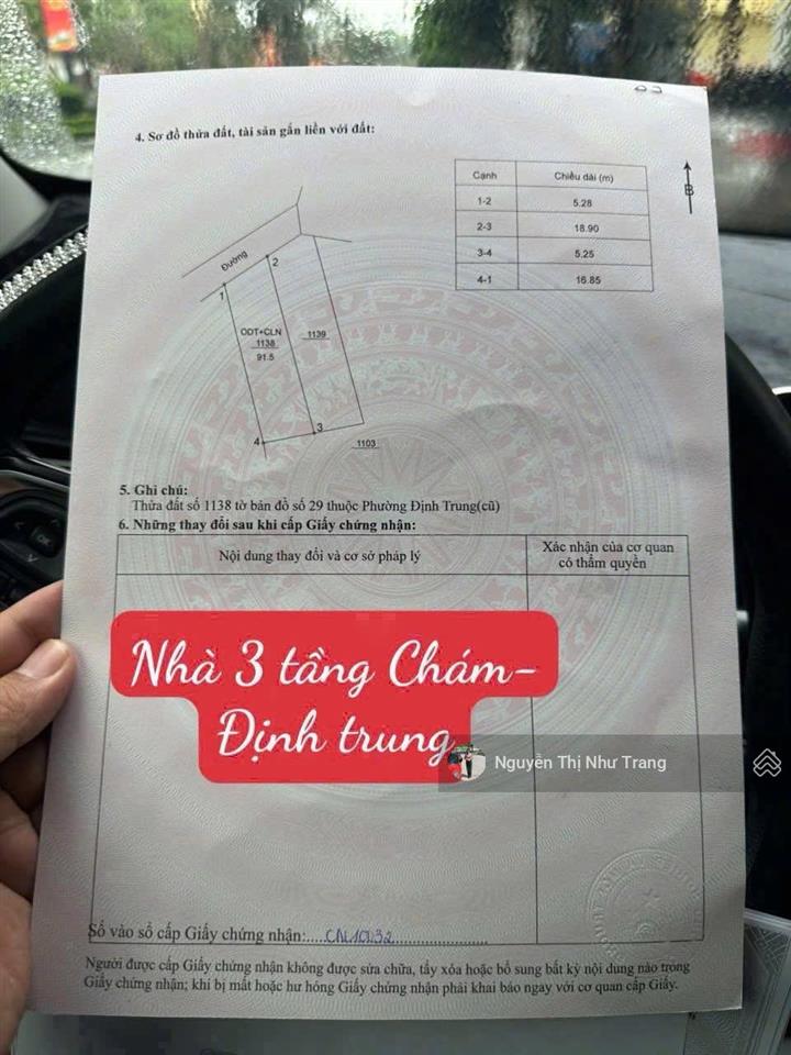 Chỉ còn 3tỷ4** nhà đẹp 3 tầng tại tdp chám định trung, vĩnh yên, vĩnh phúc