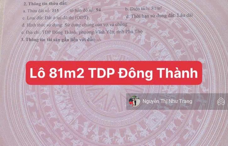 Bình thường làm gì có để mua ở khu này ở đồng tâm, vĩnh yên, vĩnh phúc. khu cán bộ công nhân viên