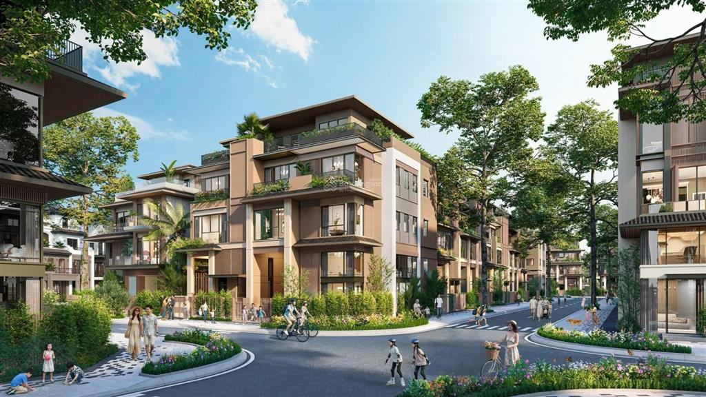 Căn shophouse 4 tầng giá hơn 8 tỷ the sensia, đường 18m gần tổ hợp vui chơi ngoài trời