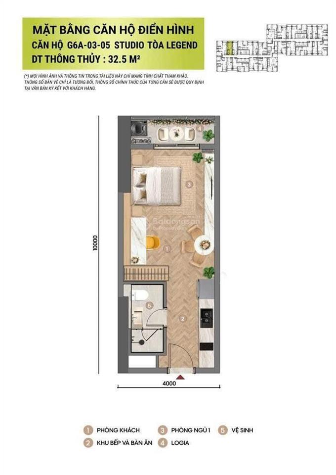 Căn studio giá hời chung cư sun glory residence