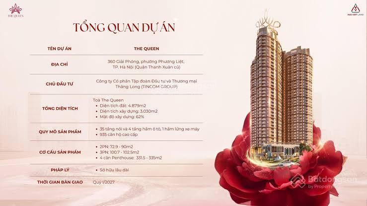 Bán nhanh căn 100m2 3pn 2vs the queen 360 giải phóng giá 8,7 tỷ