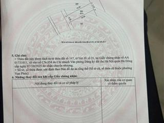 Bán đất vạn phúc hà đông 64 m2, 2 mặt đường gpxd 8 tầng ô tô tránh