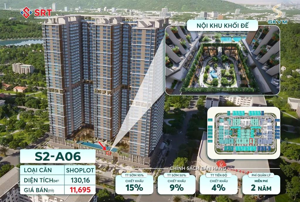 Bán loại hình shoplot khối đế tại chung cư bãi cháy quảng ninh , 11,695 tỷ, 130m2