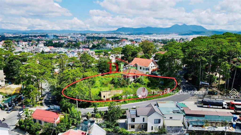 Bán khu đất lớn đường hùng vương đà lạt | vị trí 2 mặt tiền đường chính vòng cung bo tròn