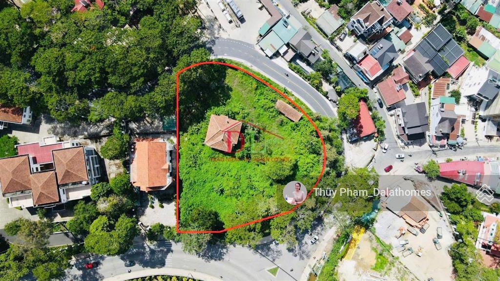 Bán khu đất lớn đường hùng vương đà lạt | vị trí 2 mặt tiền đường chính vòng cung bo tròn