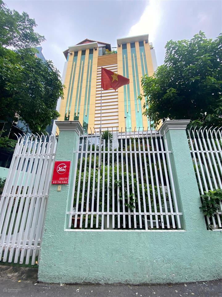 Cần bán tòa nhà văn phòng võ thị sáu hẻm thông trần quốc thảo  quận 3 với dt 430m2 hầm 10 tầng.