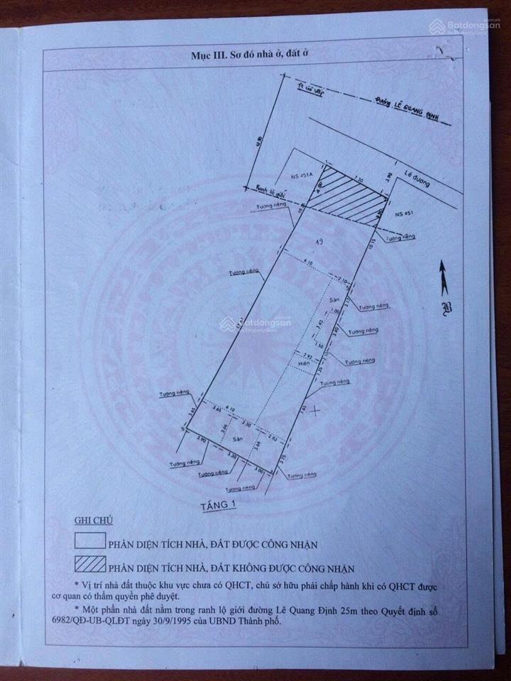 Cần bán nhà mt lê quang định, p5, q.bình thạnh. dt 7.3x32m, nh 10m. gía bán 55.5 tỷ bớt lộc