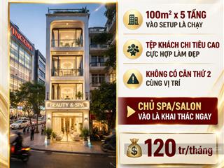 Siêu phẩm spa/clinic  đối diện vincom bà triệu  thái phiên  dt 100m2 xây 5 tầng  mt 5m