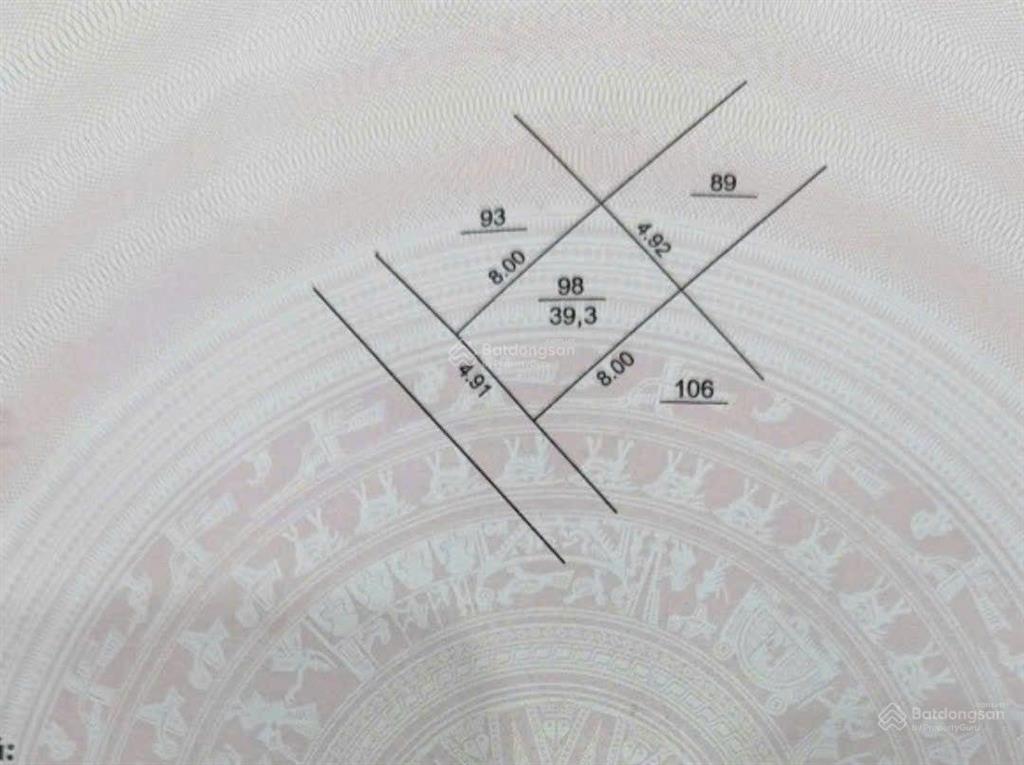 Bán nhà cạnh bưu điện hà đông  khu pl vạn phúc, ngõ thông ôtô,cách phố chính 10m, sổ 40m2mt 5m,9t