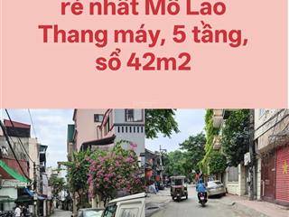 Bán nhà mỗ lao8tỷ hơn, thang máy, 42m2x5 tầng, xây mới,chân hồ gươm plaza, trần phú, hà đông.