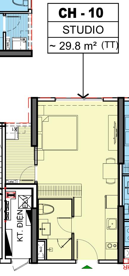 Studio paris view bể bơi dt29.8m2 giá 2.4x tỷ, tầng đẹp.  0928 508 ***