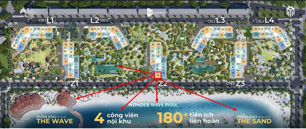Siêu phẩm căn hộ 2pn + 1 view biển hồ  masteri grand coast tầng cao, giá tốt nhất thị trường