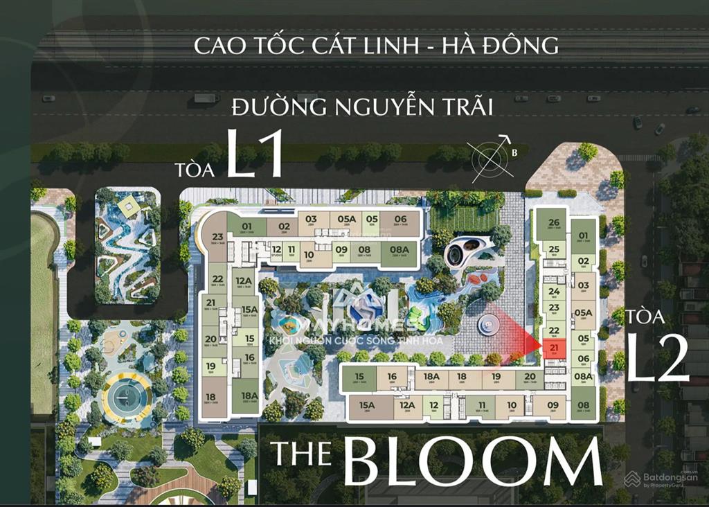 Quỹ độc quyền bán căn 1pn 48.4m2tầng thấp view đẹp giá tốt toà l2  lumière hanoi seasons garden
