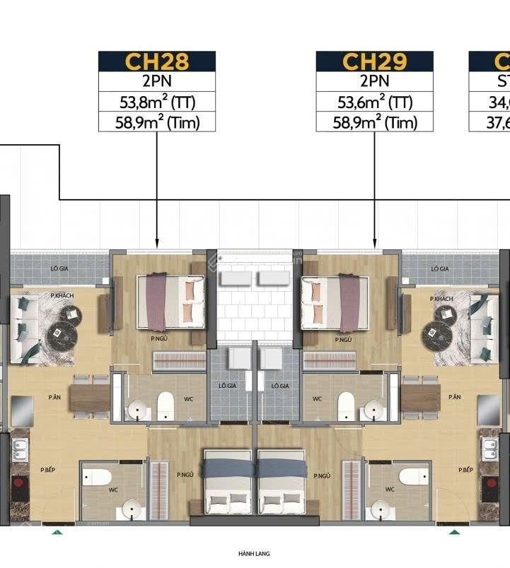 Kẹt ngân hàng cần bán căn 2pn 2wc tòa bs16 vinhomes grand park giá 3ty 050tr full nội thất như hình