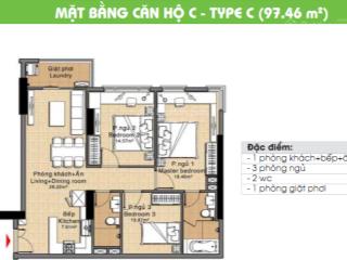 Bán căn hộ era town quận 7, dt 97m23pn2wc, căn góc, nội thất cơ bản. giá 3 tỷ 3