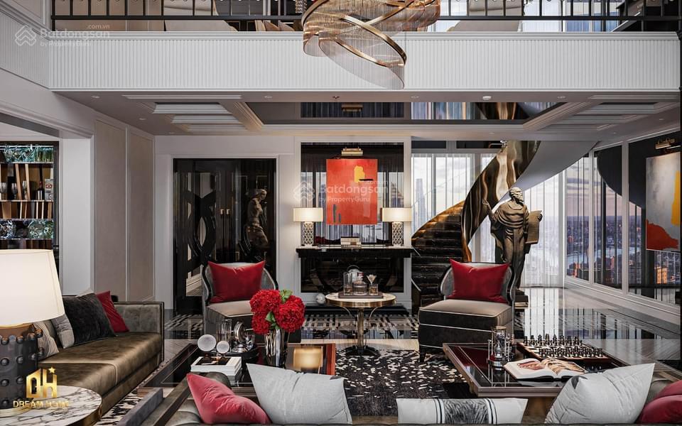 Bán căn duplex 252m2, 4 ngủ, full nội thất cao cấp, tầng cao view hồ tây tại han jardin