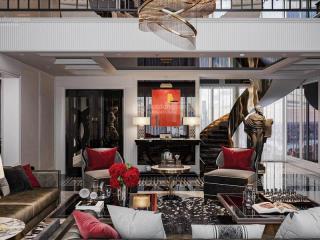 Bán căn duplex 252m2, 4 ngủ, full nội thất cao cấp, tầng cao view hồ tây tại han jardin