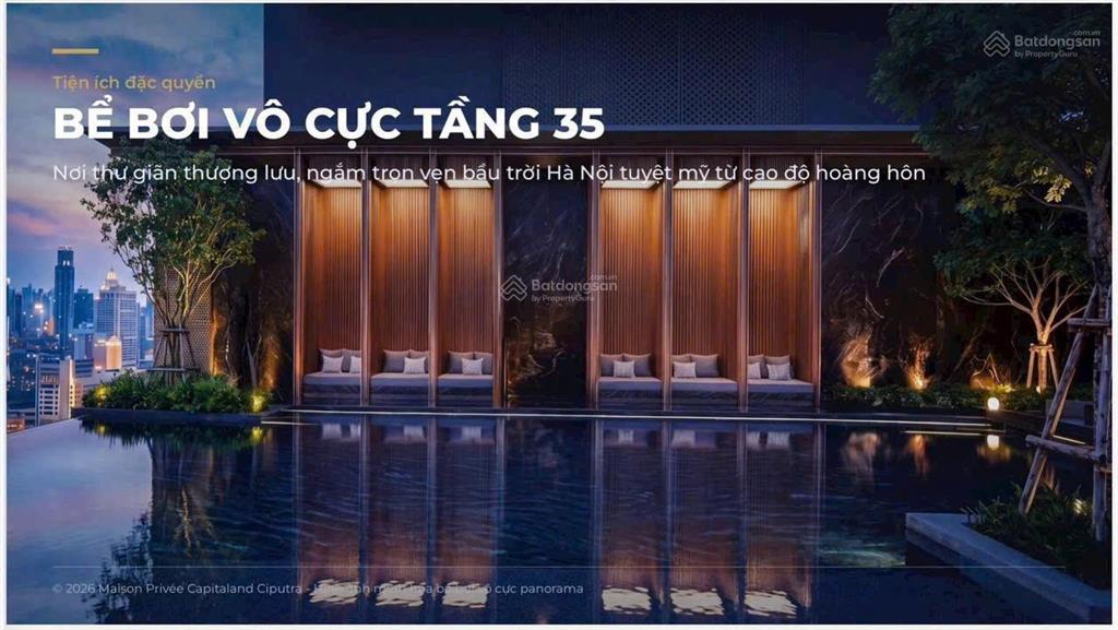 Mở bán siêu phẩm chung cư cao cấp maison privée của cđt capitaland tại lõi công viên ciputra