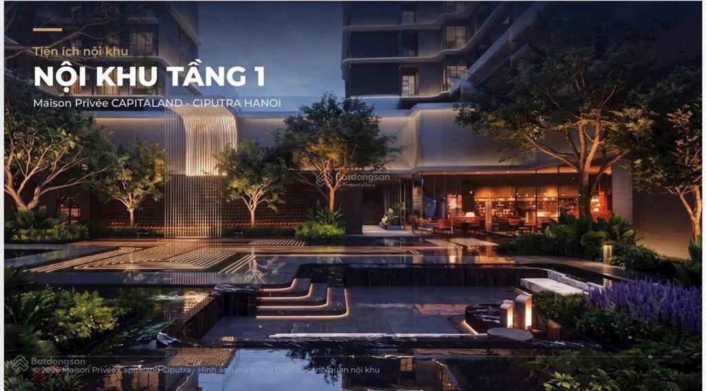 Mở bán siêu phẩm chung cư cao cấp maison privée của cđt capitaland tại lõi công viên ciputra