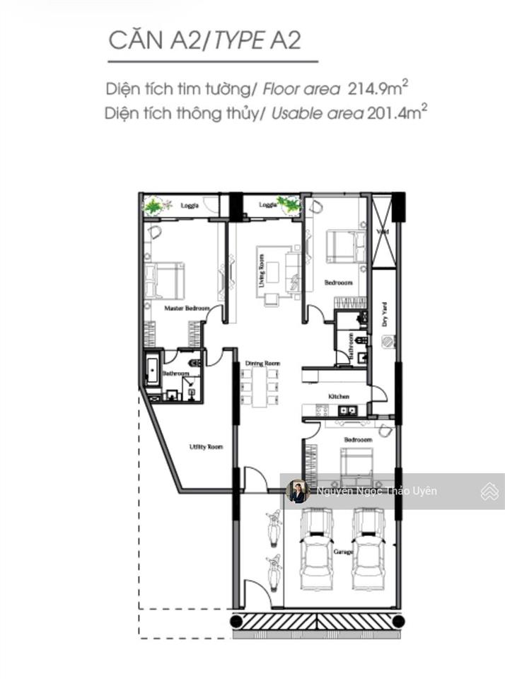 Giá tốt  sky 3pn dt 214m2 giá 13ty8 (102%), ô tô lên tận nơi