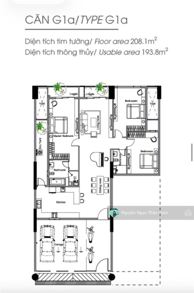 (alnata) sky linked villa 3pn  208m2 giá 13tỷ5