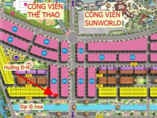 Ngoại giao căn góc khối đế duy nhất cạnh bãi đỗ xe & đại lộ hoa  đầu tư tốt nhất sun urban city