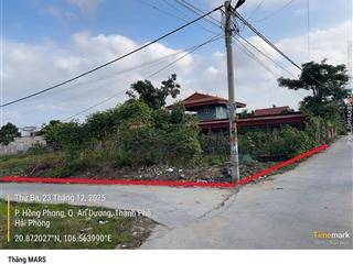 Ngân hàng bán 486,5 m2 đất ở tại hoàng lâu, hồng phong, an dương, hp