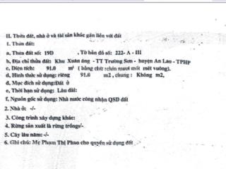Bán nhà phố cao sơn  thị trấn trường sơn  an lão