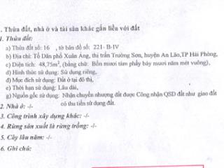 Bán nhà mặt đường xuân áng, trường sơn, an lão