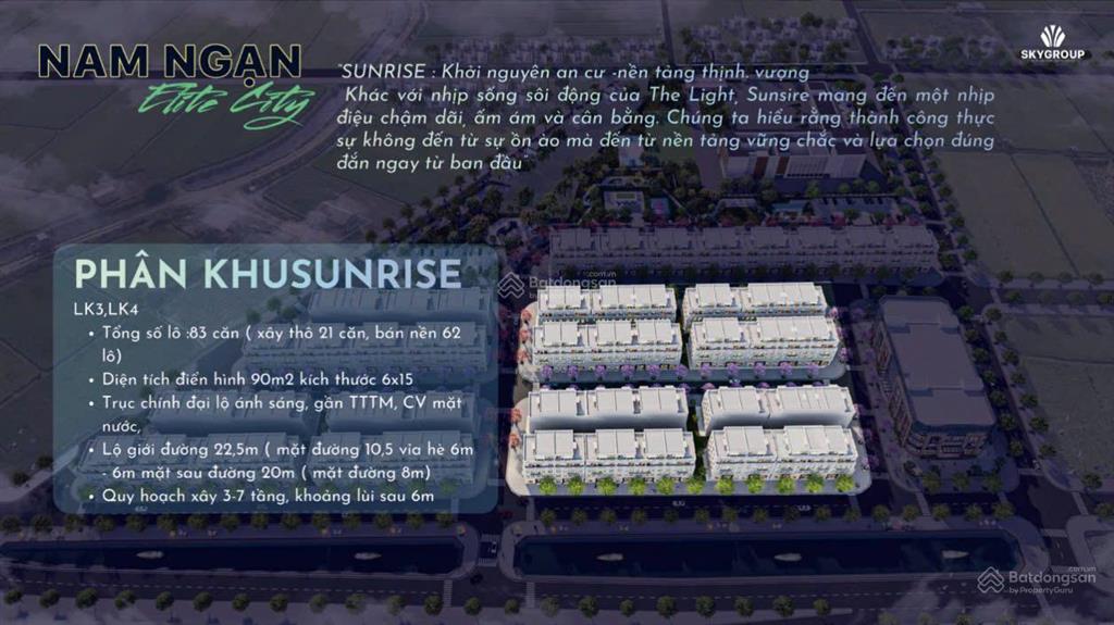 Ngoại giao đất nền lô đẹp giá tốt dự án nam ngạn elite city, vốn đầu tư 1,5 tỷ