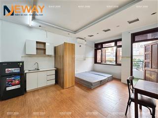 Phòng studio ban công riêng, đầy đủ nội thất, ngay thoại ngọc hầu, mới, sạch sẽ thoáng mát