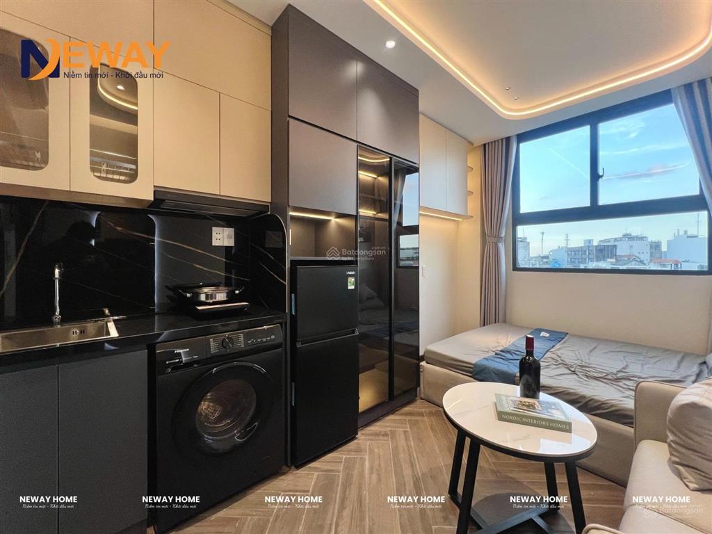 Căn hộ dịch vụ, full nội thất cao cấp thiết kế dạng homestay  mới 100%, ở liền  gần nhà ga t3