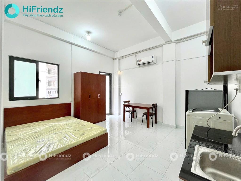 Studio bancong full nội thất  máy giặt riêng  thang máy sát cầu nguyễn tri phương