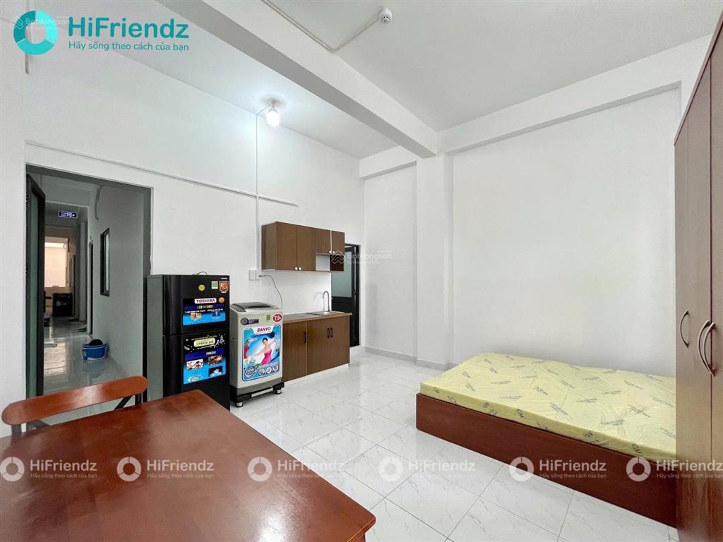 Studio bancong full nội thất  máy giặt riêng  thang máy sát cầu nguyễn tri phương