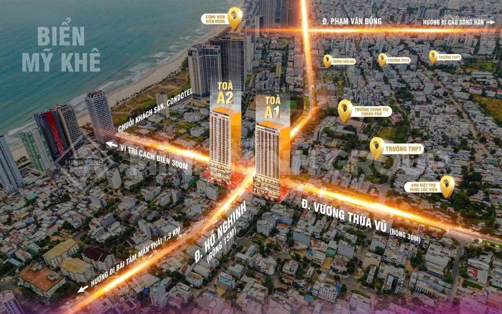 Chỉ 80tr/m2 sở hữu căn view biển, tp đà nẵng. dòng ch cho thuê kết hợp 3 tầng tttm 0932 509 *** maina