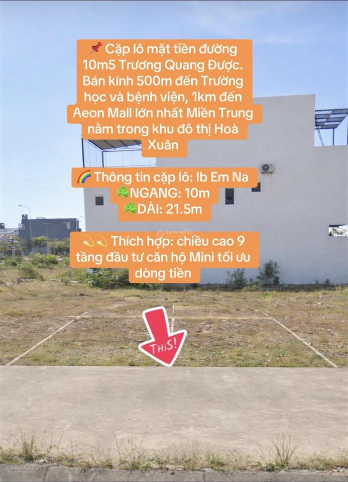 Công chứng ngay cặp lô mt 10m5, giá 15.x tỷ, lô sạch đẹp, gần bv và trường.  0932 509 *** em na