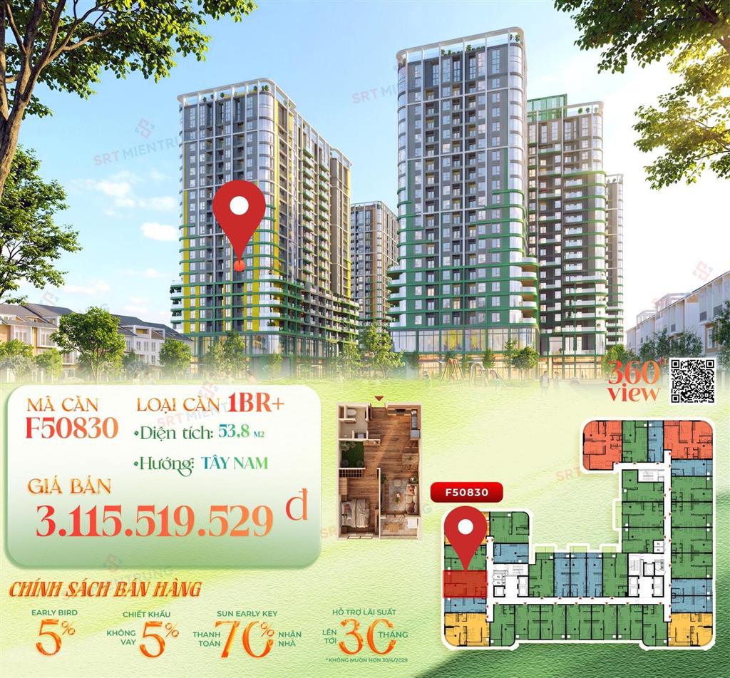 Chỉ 44tr/m2 sở hữu căn 54m2 giá chỉ 2.375 tỷ. combo 50ha cv và 5p ra biển,15p vào tt. na 0932 509 ***