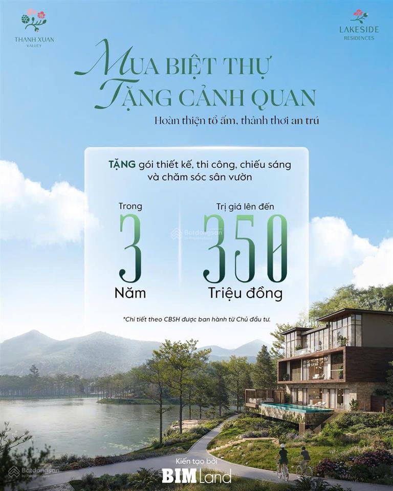 Bán biệt thự lakeside residences thanh xuân valley, bể cá koi sau nhà, tầm view rộng, 204m, 18.4tỷ
