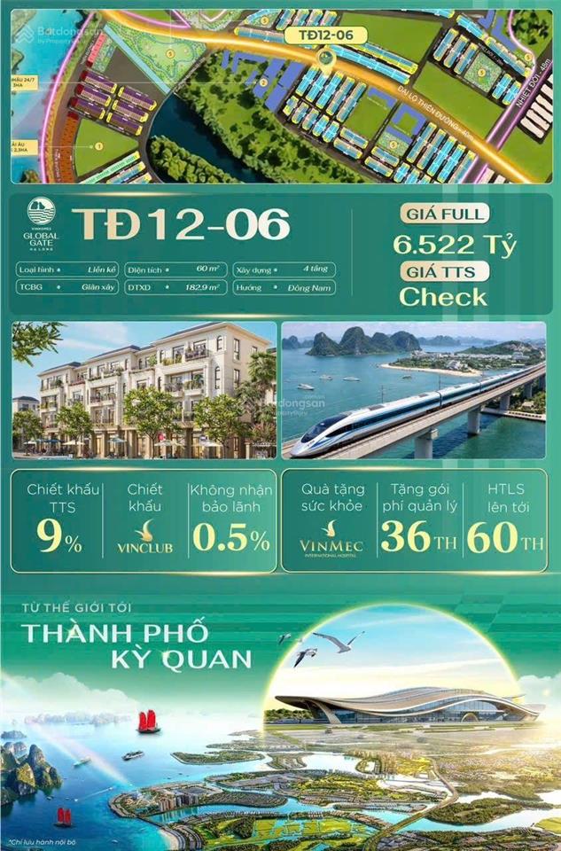 Chỉ với 952 triệu đồng sở hữu ngay liền kề giáp hồ 10ha, 60m2 sổ đỏ lâu dài vinhomes hạ long xanh